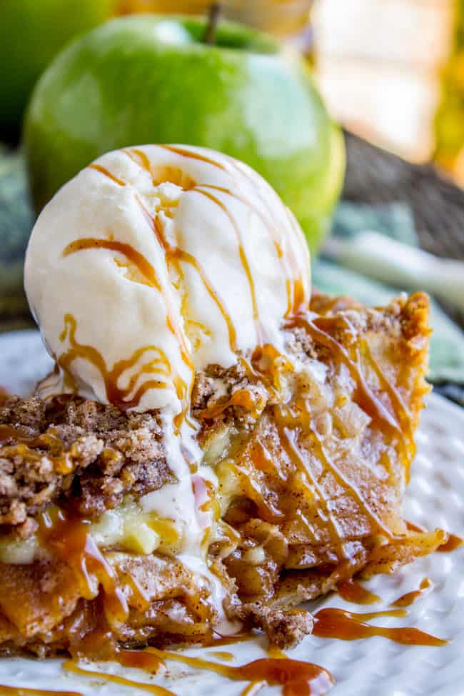 Apple Custard Pie with Cinnamon Streusel from The Food Charlatan