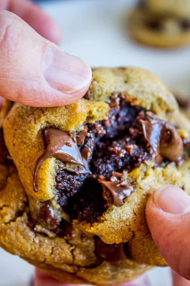 Brownie-Stuffed Chocolate Chip Cookies from The Food Charlatan