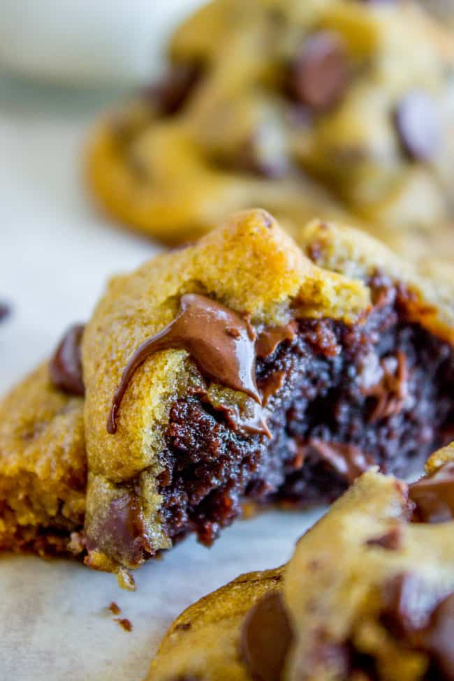Brownie-Stuffed Chocolate Chip Cookies from The Food Charlatan
