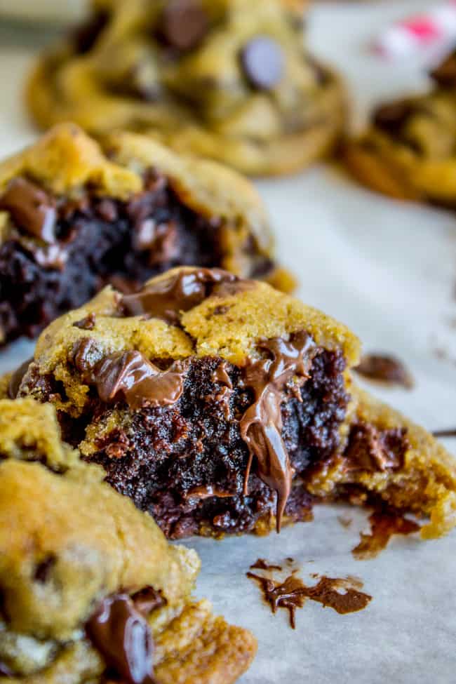 Brownie-Stuffed Chocolate Chip Cookies from The Food Charlatan