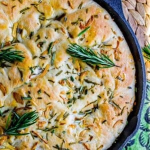 Garlic and Rosemary Skillet Bread from The Food Charlatan