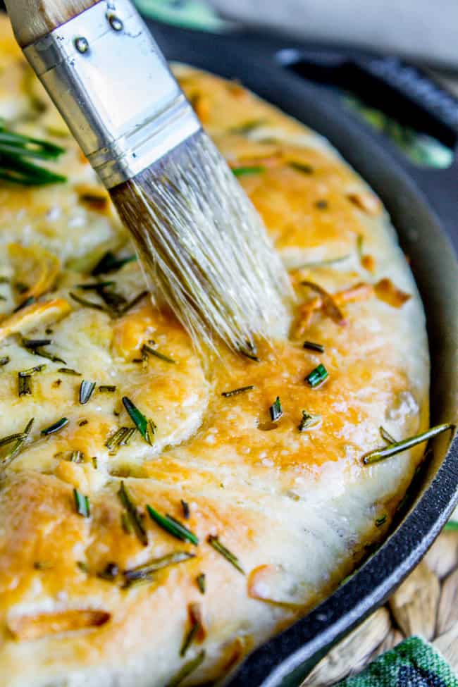 Garlic and Rosemary Skillet Bread from The Food Charlatan
