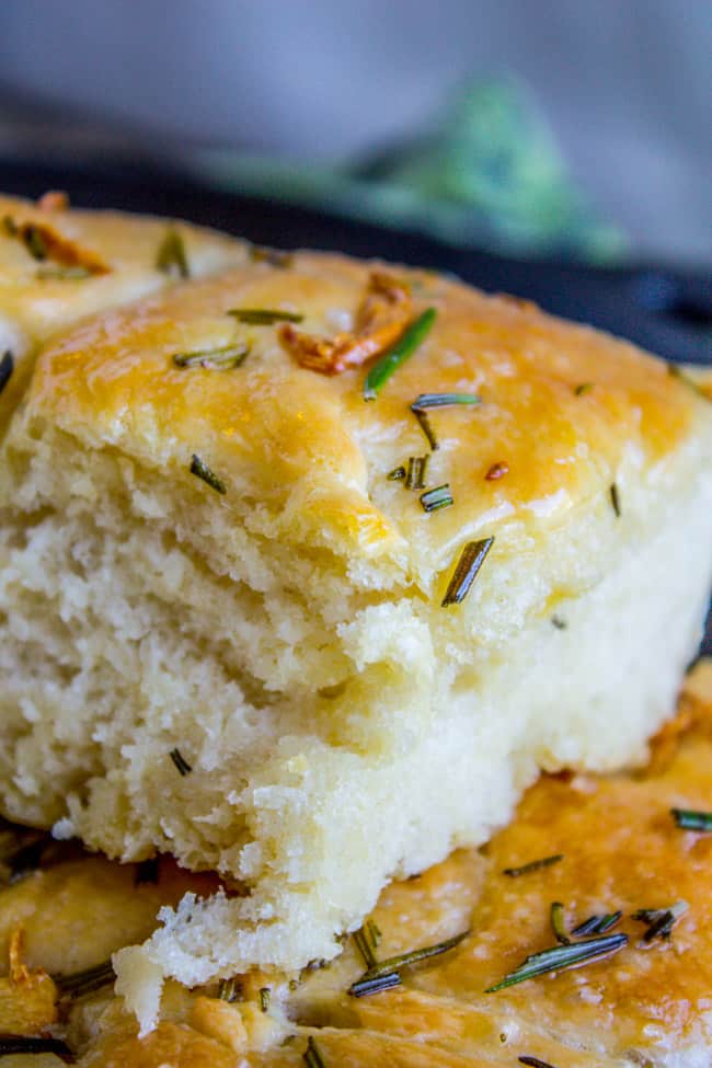 Garlic and Rosemary Skillet Bread from The Food Charlatan