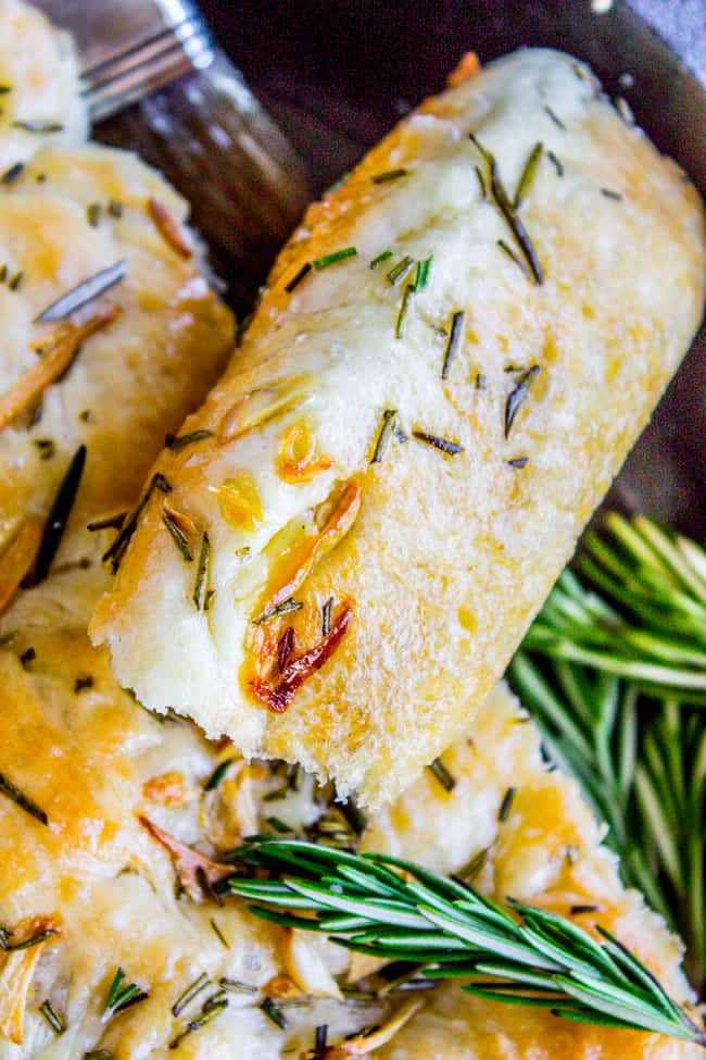 Garlic and Rosemary Skillet Bread from The Food Charlatan