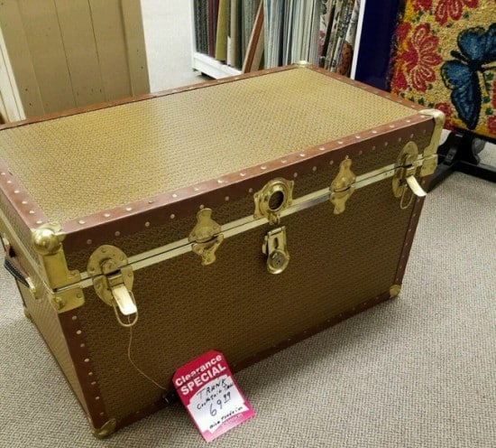 Old trunk coffee table.