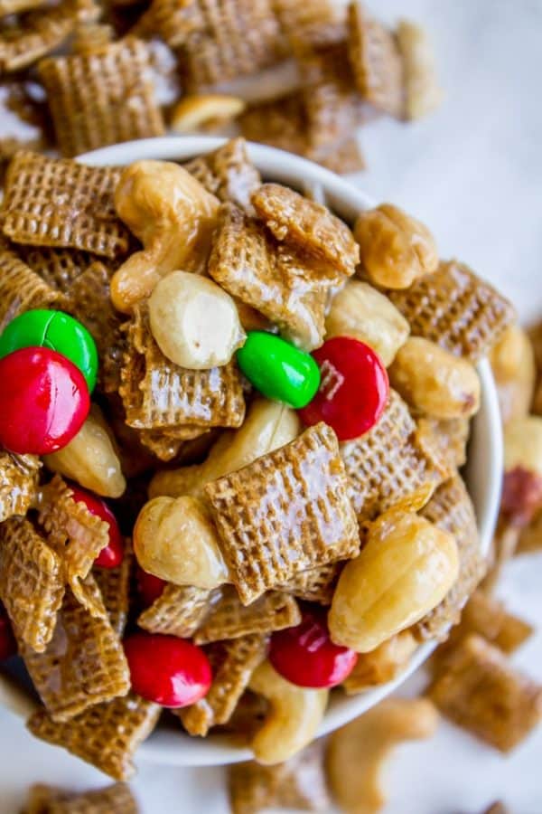 Sticky Sweet and Salty Christmas Chex Mix | The Food Charlatan