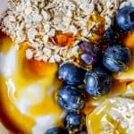 Make-Ahead Banana Blueberry Overnight Oats with Honey from The Food Charlatan
