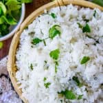 Coconut Jasmine Rice with Cilantro from The Food Charlatan