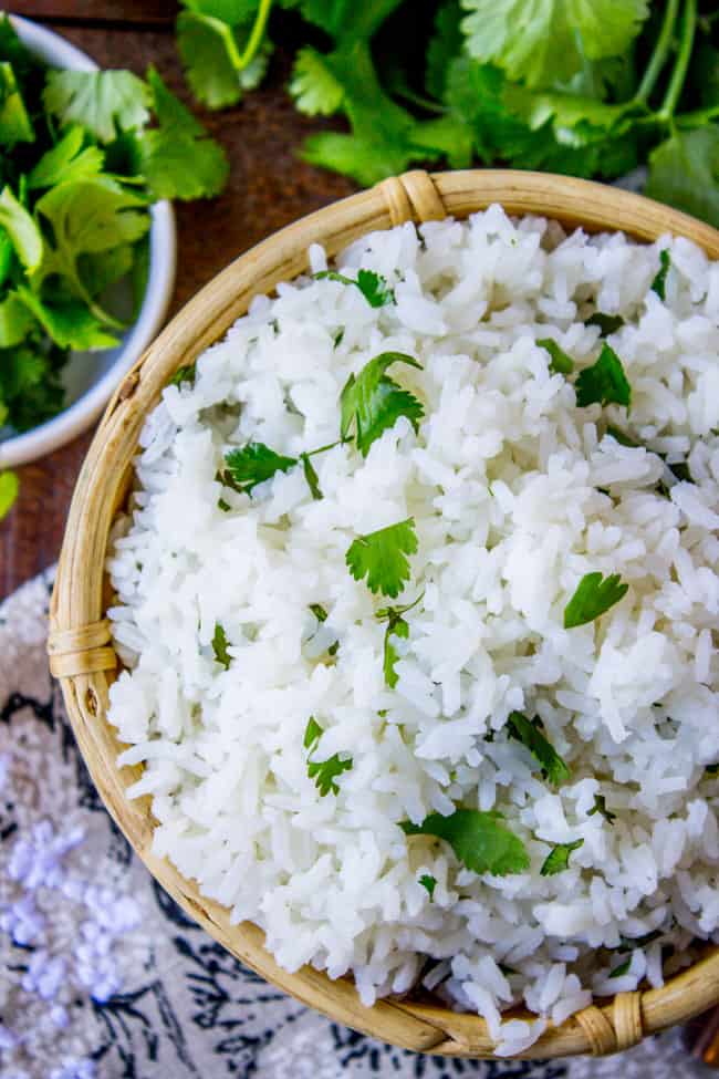 Coconut Jasmine Rice with Cilantro from The Food Charlatan