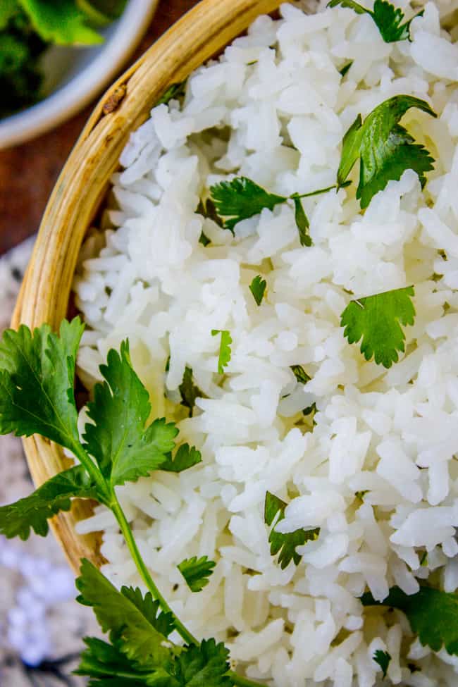 Coconut Jasmine Rice with Cilantro from The Food Charlatan