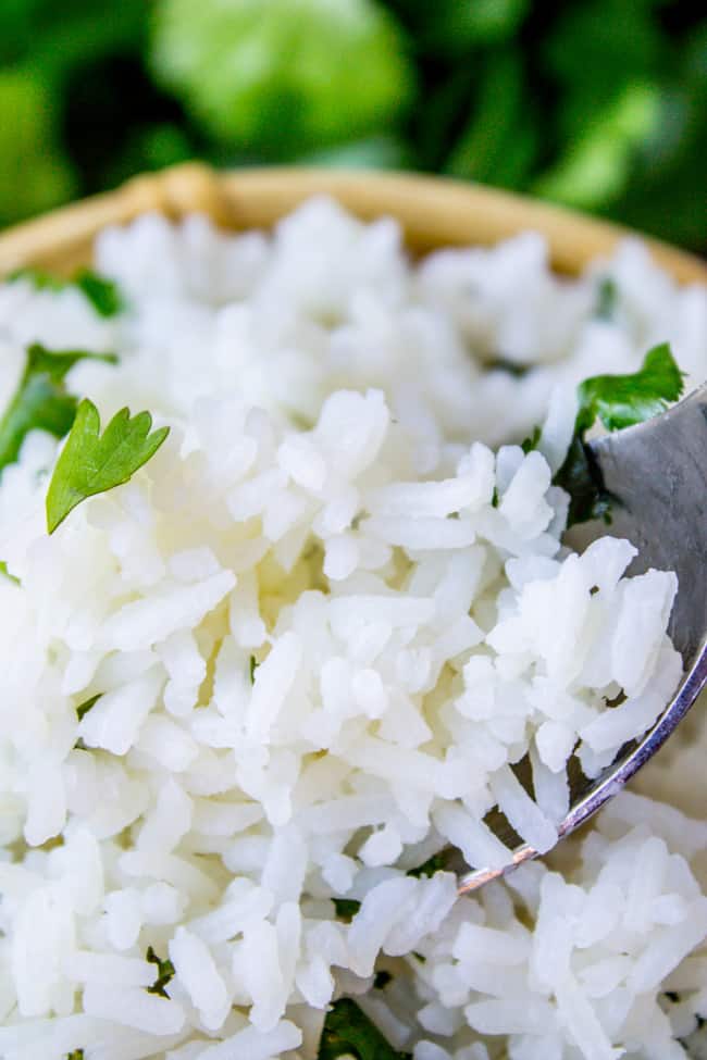 Coconut Jasmine Rice with Cilantro from The Food Charlatan