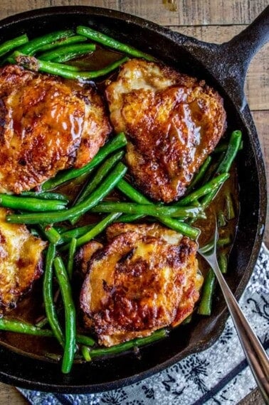 Asian Seared Chicken with Stir Fried Green Beans from The Food Charlatan