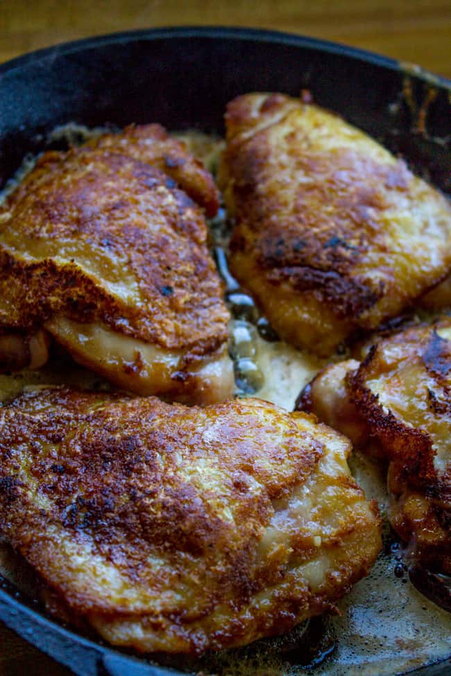 Searing Chicken in Cast Iron Pan