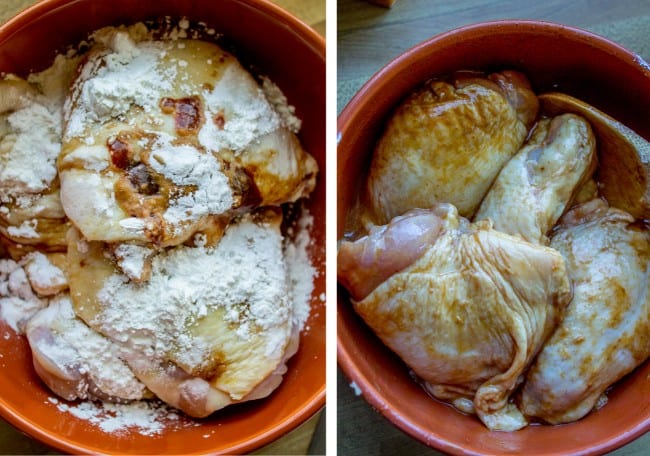 Prepping Chicken with Marinade