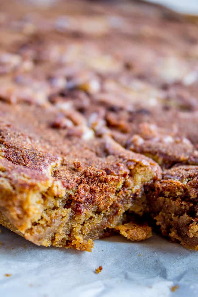 Brown Sugar Snickerdoodle Blondies from The Food Charlatan