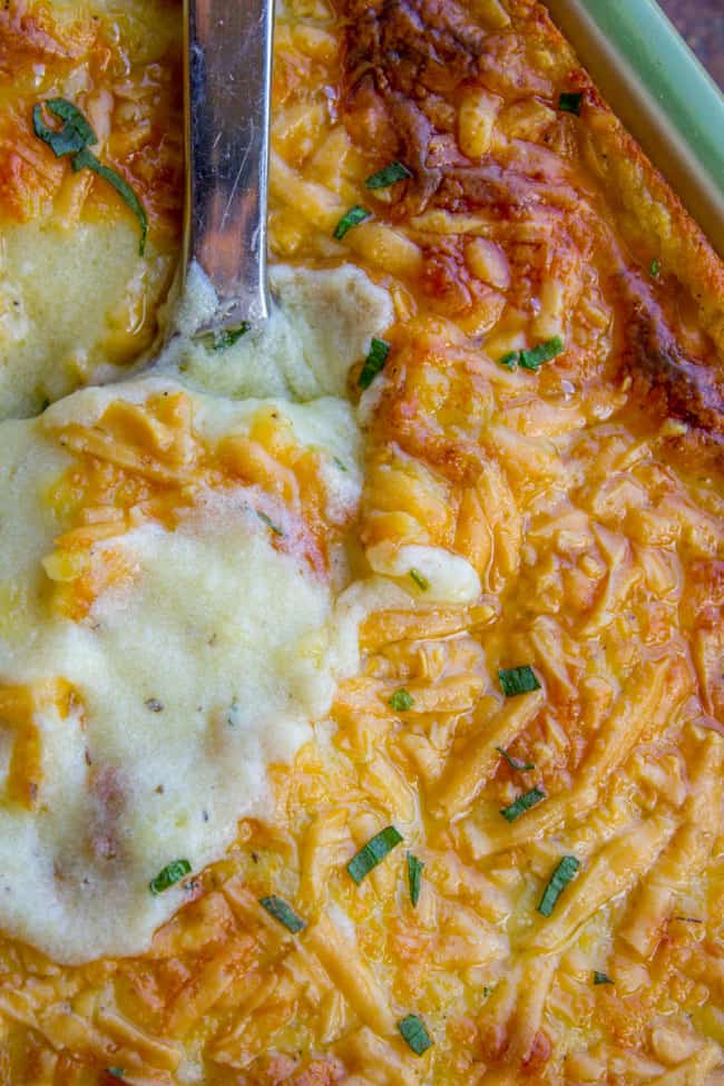 Ultra Creamy Cheesy MAKE AHEAD Mashed Potatoes from The Food Charlatan