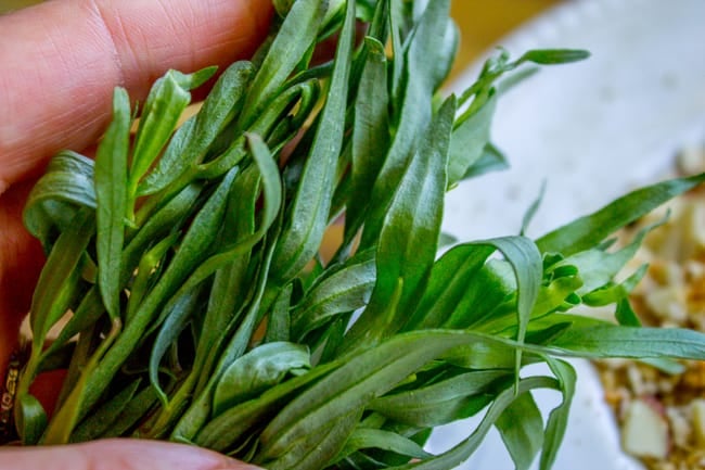 Make Ahead Green Beans with Garlic Bread Crumbs and Almonds from The Food Charlatan