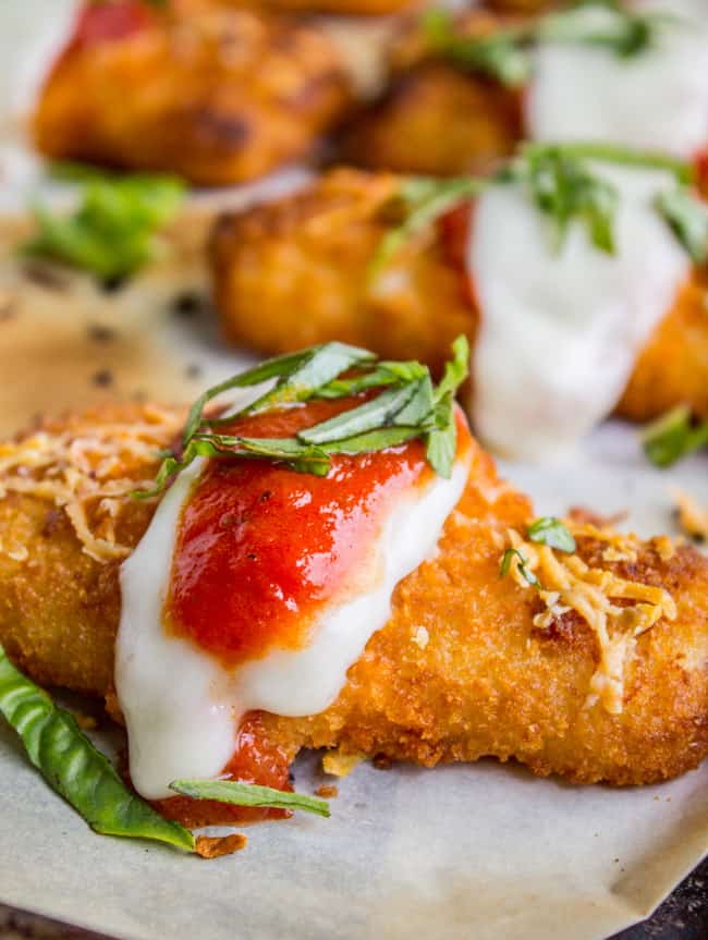 Crispy Fish Parmesan (just like Chicken Parmesan) from The Food Charlatan