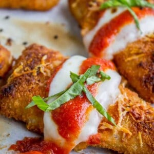 Crispy Fish Parmesan (just like Chicken Parmesan) from The Food Charlatan