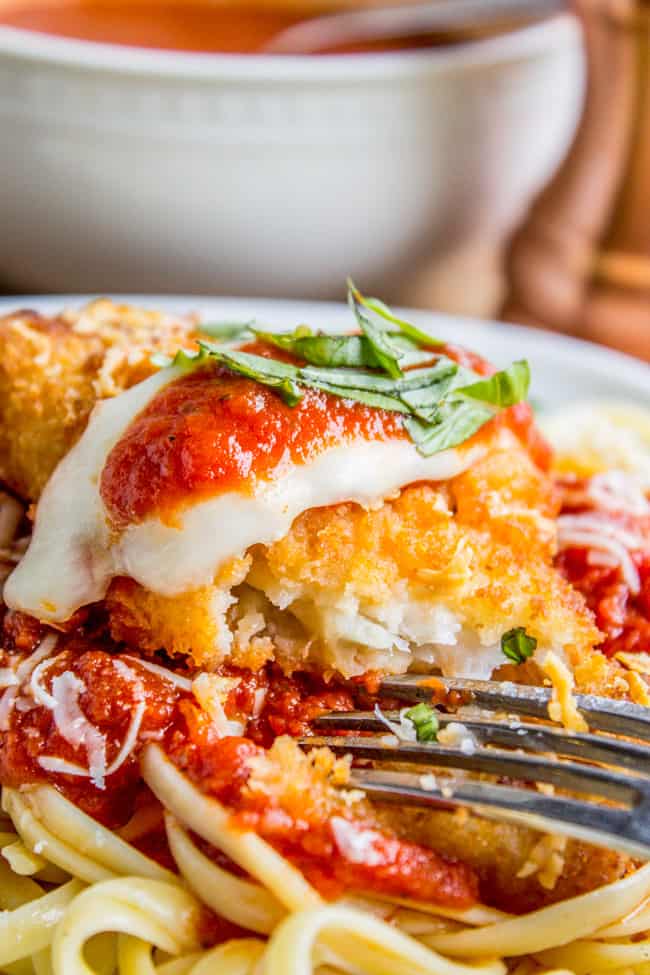 Crispy Fish Parmesan (just like Chicken Parmesan) from The Food Charlatan