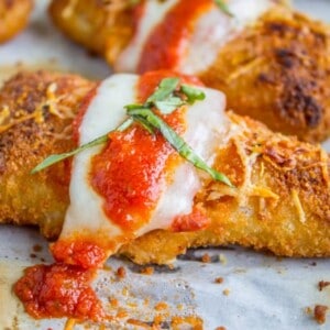 Crispy Fish Parmesan (just like Chicken Parmesan) from The Food Charlatan