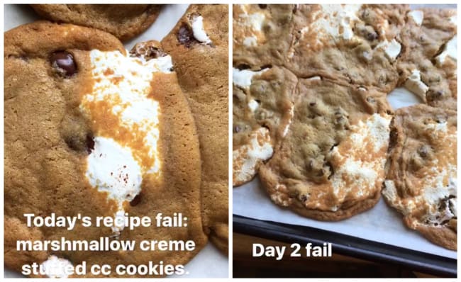 Marshmallow Creme Stuffed Chocolate Chip Cookies from The Food Charlatan