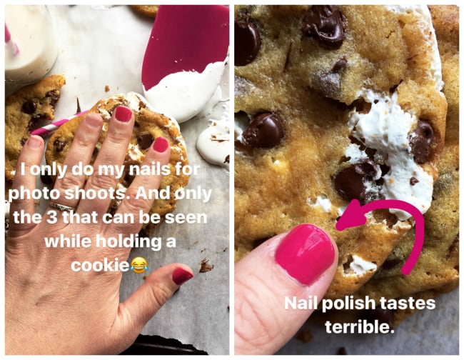 Marshmallow Creme Stuffed Chocolate Chip Cookies from The Food Charlatan