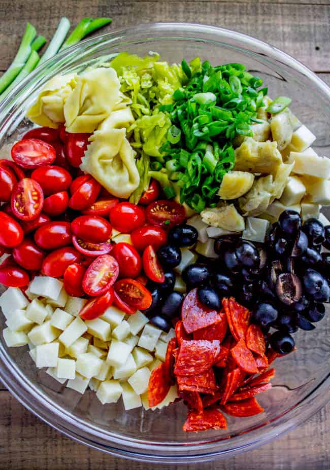 Italian Tortellini and Pepperoni Pasta Salad from The Food Charlatan