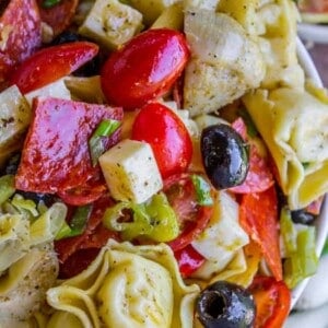 Italian Tortellini and Pepperoni Pasta Salad from The Food Charlatan