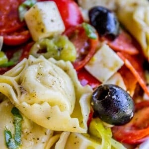 Italian Tortellini and Pepperoni Pasta Salad from The Food Charlatan