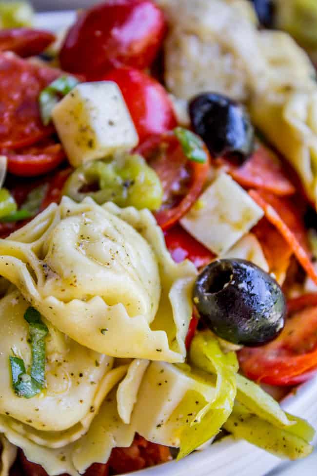 Italian Tortellini and Pepperoni Pasta Salad from The Food Charlatan