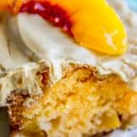 Peach Cake with Brown Sugar Frosting from The Food Charlatan