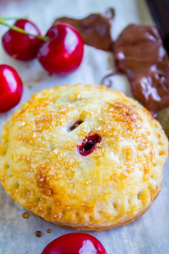 Chocolate Cherry Hand Pies from The Food Charlatan