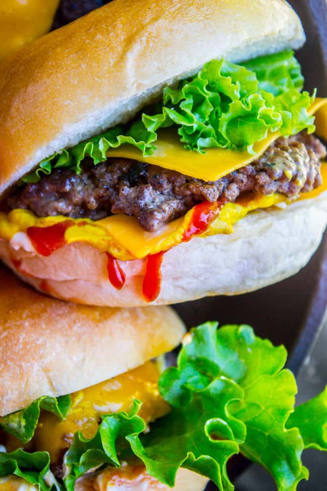 Smash Burgers In Cast Iron Skillet - Sugar and Soul