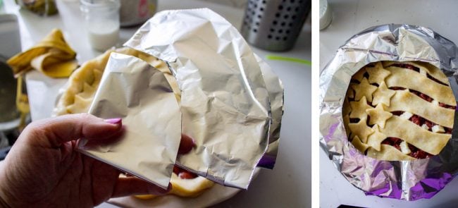 how to make a tin foil pie crust shield