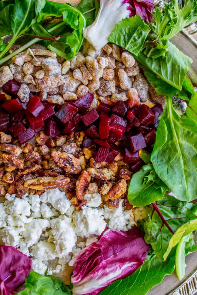 Green Salad with Feta and Beets (The Fanciest No-Chop Salad Ever) from The Food Charlatan