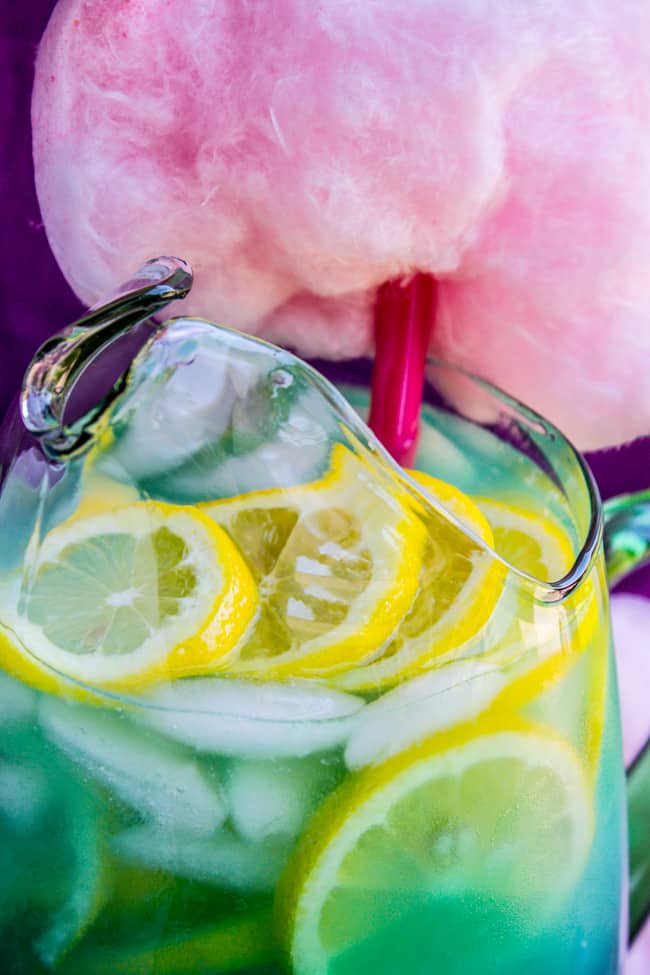 Blue Cotton Candy Lemonade (like at Disneyland!) from The Food Charlatan