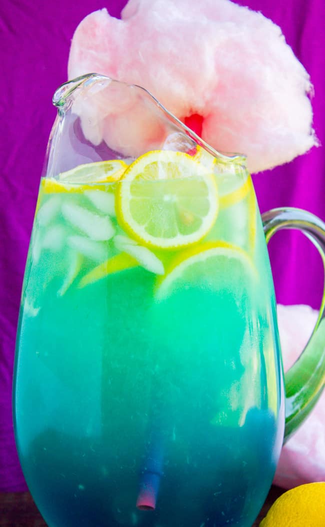 Blue Cotton Candy Lemonade (like at Disneyland!) from The Food Charlatan