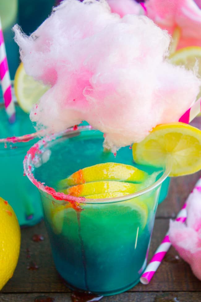 Blue Cotton Candy Lemonade (like at Disneyland!) from The Food Charlatan