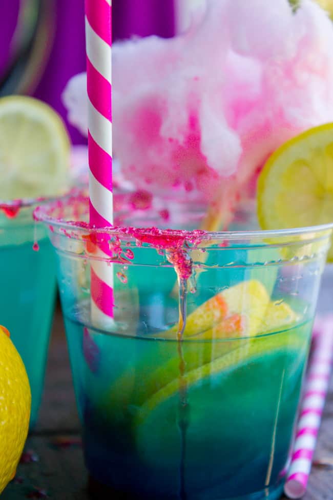 Blue Cotton Candy Lemonade (like at Disneyland!) from The Food Charlatan