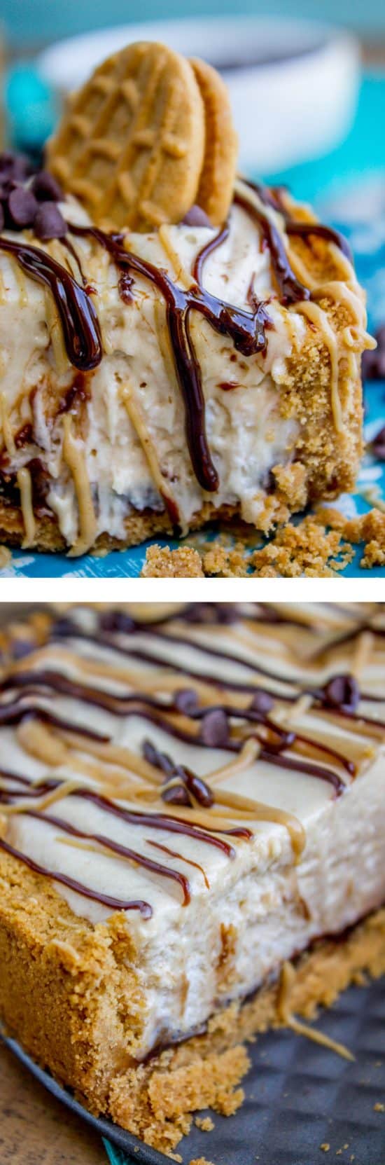 Frozen Peanut Butter Pie with Hot Fudge Layer from The Food Charlatan