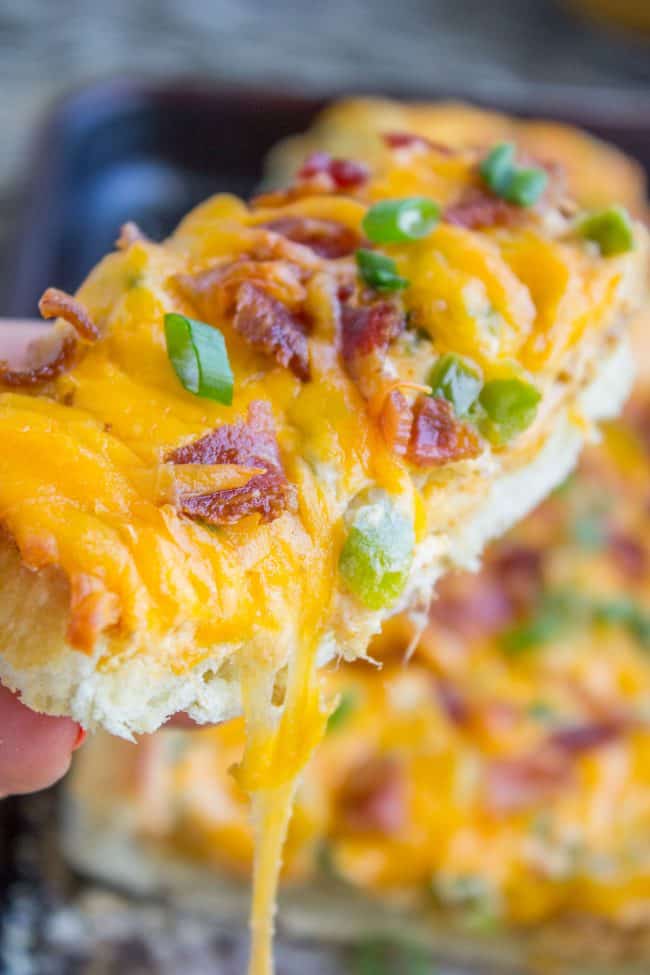 Jalapeño Popper Cheesy Bread with Bacon from The Food Charlatan