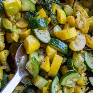 10 Minute Sautéed Zucchini and Squash Side Dish from The Food Charlatan