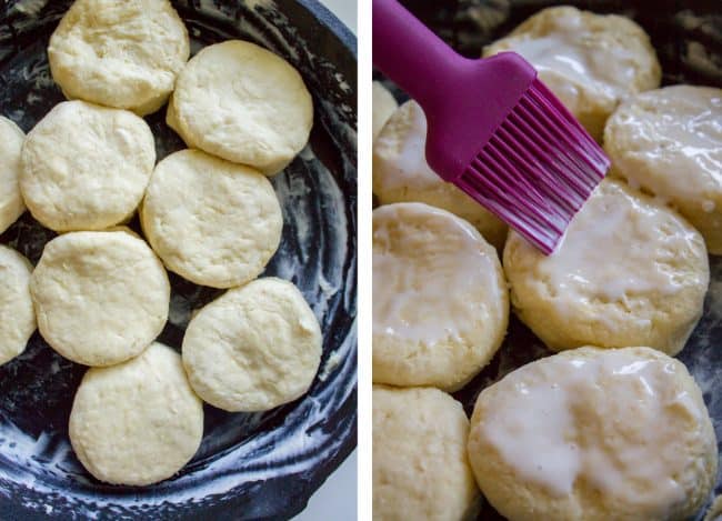 Ultra Flaky Buttermilk Biscuit dough rising