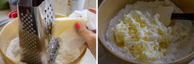grating frozen butter to make scones