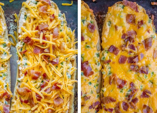 Jalapeño Popper Cheesy Bread with Bacon from The Food Charlatan