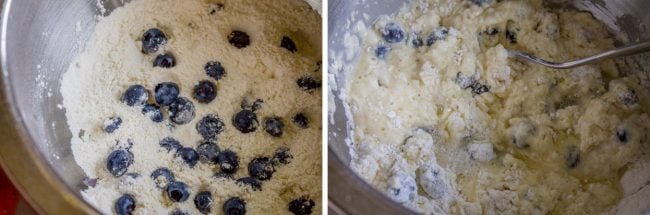 Blueberry Buttermilk Pancake Muffins with Maple Syrup from The Food Charlatan