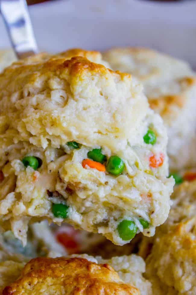 Chicken Pot Pie with Flaky Biscuit Topping from The Food Charlatan