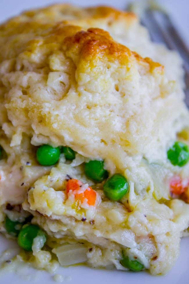 Chicken Pot Pie with Flaky Biscuit Topping from The Food Charlatan