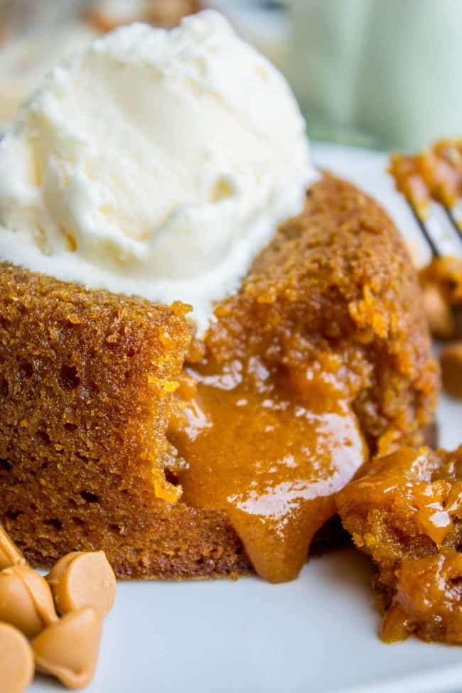 Pumpkin Butterscotch Molten Lava Cakes from The Food Charlatan